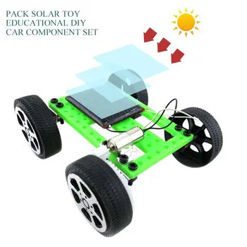 Mini Plastik Buatan Tangan Tenaga Surya Mainan DIY Kit Mobil Anak-anak Teknologi Pendidikan Gadget Hobi Lucu Kit 8-11 Usia