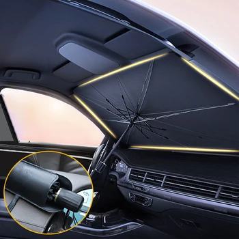 Mobil Kerai Payung Mobil Sun Shade Protector Parasol Musim Panas Matahari Interior Kaca Depan Perlindungan Aksesoris untuk Auto Shading