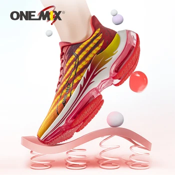 ONEMIX Sepatu Lari Fashion 2023 untuk Pria Bantalan Udara Sepatu Pelari Olahraga Pelatih Pasangan Atletik Sneakers Jalan Wanita Luar Ruangan