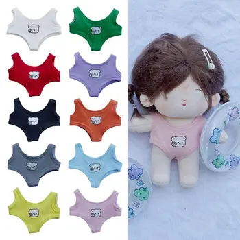 Pakaian Boneka Mewah 20cm Rompi Boneka Mainan Boneka Pakaian Bayi Kaus Tanpa Lengan untuk Boneka Idola Aksesori Boneka Figur