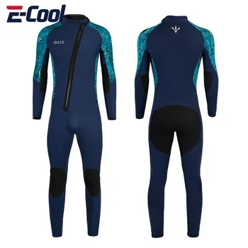 Pakaian Selam Neoprene Pria Seluruh Tubuh 3mm Pakaian Selam Renang Selancar Pakaian Selam Triathlon untuk Air Dingin Snorkeling Spearfishing