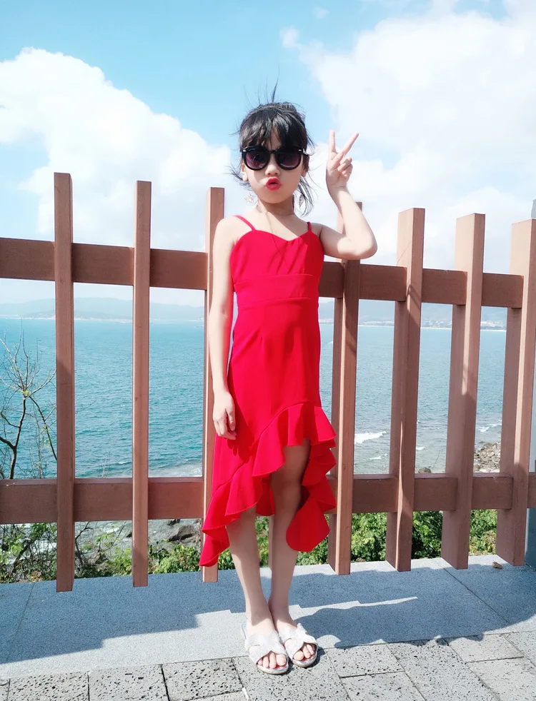 Pakaian Keluarga Yang Serasi Gaun Liburan Pantai Gaun Ekor Ikan Putri Ibu Musim Panas Gaun Kamisol Pesta Ibu Putri Mode - 5