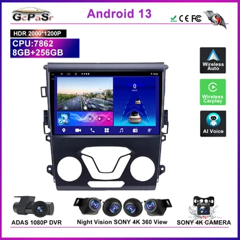 Pemutar Radio Android 12 Untuk Ford Mondeo 5 Fusion 2012-2014 Layar GPS Unit Kepala Sentuh WIFI TV Mobil Multimedia Mobil Serero Otomatis