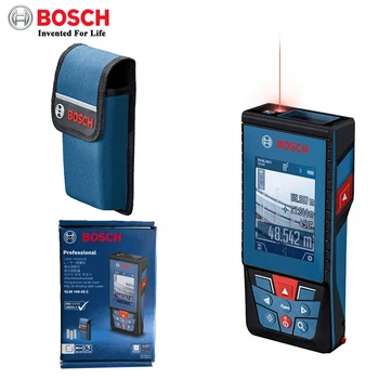 Pengintai Laser Bosch 100 Meter Kamera Bluetooth Bawaan GLM 100-25 C Pengukur Jarak Laser Presisi Tinggi Profesional