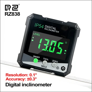 Pengukur Sudut Level Digital RZ 360 Mini Mini Pengukur Digital Inclinometer Dengan Basis Magnetik Busur Derajat Bevel Universal Elektronik