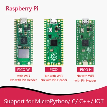 Raspberry Pi Pico W asli dengan Papan Pengembangan WiFi Nirkabel, Pico atau Pico H dengan Header Pin, mendukung MciroPython / C++