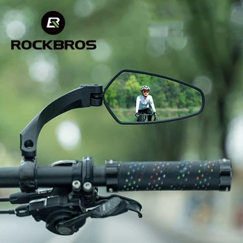 Rockbros Sepeda Cermin Stang Belakang Cermin Adjustable Berbagai Pandangan Belakang Reflektor Bersepeda Cermin Sepeda Aksesoris
