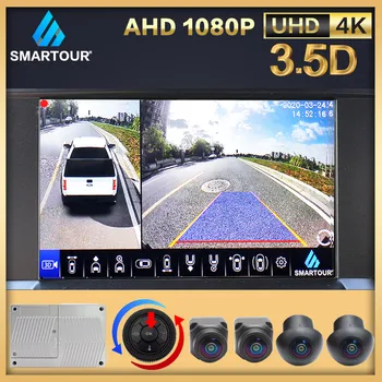 SMARTOUR HD 1080P 3.5 D 360 Derajat Pemandangan Burung Panorama Kamera Sistem Parkir Mobil Tampilan Sekeliling Perekam Video Monitor DVR UHD 4K