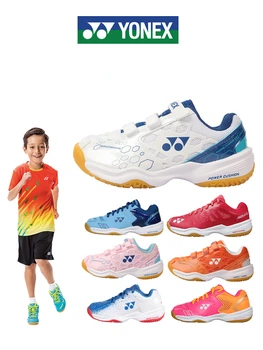 Sepatu Tenis YONEX Asli 2022 untuk Anak-anak Sepatu Olahraga Antiselip Elastis Tinggi Bersirkulasi Anak-anak Bulutangkis