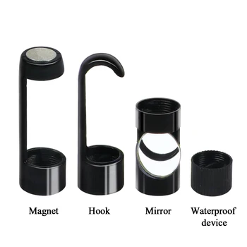 Set Kaca Spion Samping Magnet Kait Fleksibel untuk Kamera Endoskopi Nirkabel Depstech 8mm Inspeksi Kabel Lembut Tahan Air #0111