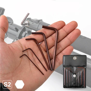 Set Kunci Pas Allen Mini Ukuran 0.7 hingga 4mm Dengan Tas Obeng Kunci Hex Precison Portabel Kit Alat Lengan Pendek Bentuk L Metrik