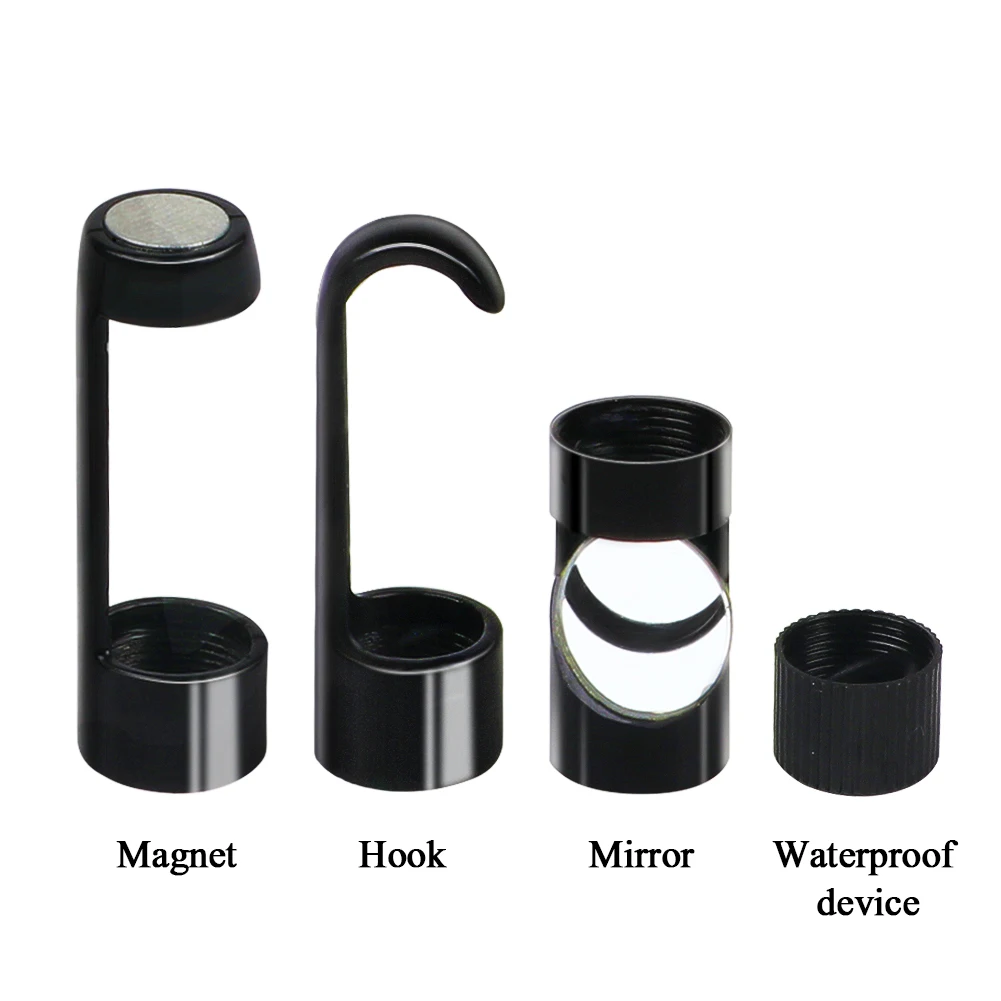 Set Kaca Spion Samping Magnet Kait Fleksibel untuk Kamera Endoskopi Nirkabel Depstech 8mm Inspeksi Kabel Lembut Tahan Air #0111 - 0