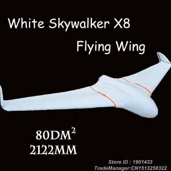 Skywalker X8 Versi Putih Skywalker FPV Sayap Terbang 2122mm Pesawat RC Bingkai Kosong 2 Meter X-8 Mainan RC EPO