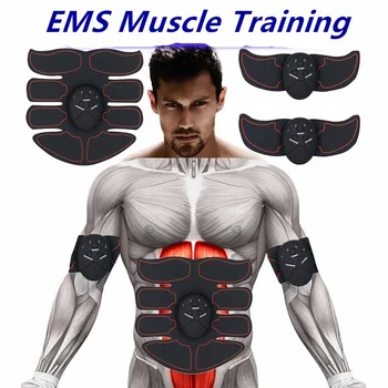 Smart EMS Peralatan Latihan Otot Kebugaran Bentuk Tubuh Elektrik Pelatih Rumah Sabuk Latihan Stimulator Otot Lengan Perut Pemijat