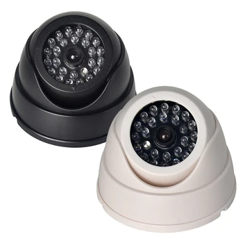 Smart Indoor Outdoor Dummy Kamera Pengintai Palsu Kamera Keamanan CCTV Home Dome Tahan Air dengan Lampu LED Merah Berkedip