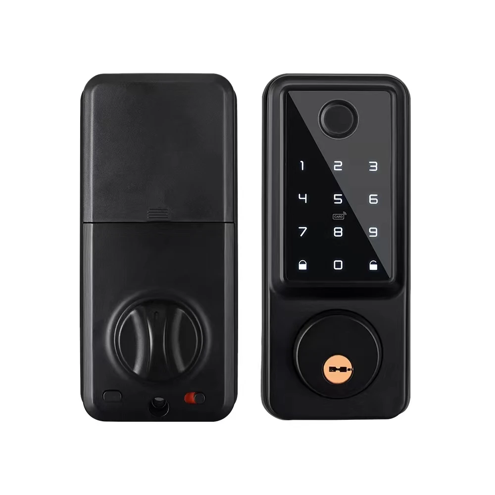 Smart Gerendel Kunci untuk Rumah Alexa Wifi Bluetooth TTLock Aplikasi Sidik Jari Biometrik Tanpa Kunci Digital Keypad Kunci Pintu Masuk - 4