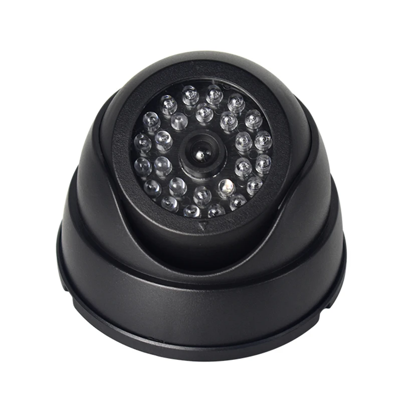 Smart Indoor Outdoor Dummy Kamera Pengintai Palsu Kamera Keamanan CCTV Home Dome Tahan Air dengan Lampu LED Merah Berkedip - 1