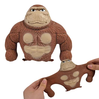 Squeeze Gorilla Toy Antistress Orangutan Fidget Toy Squishys Monyet Elastis Gorila Lucu Dekorasi Rumah Mainan Anak Hadiah Ulang Tahun