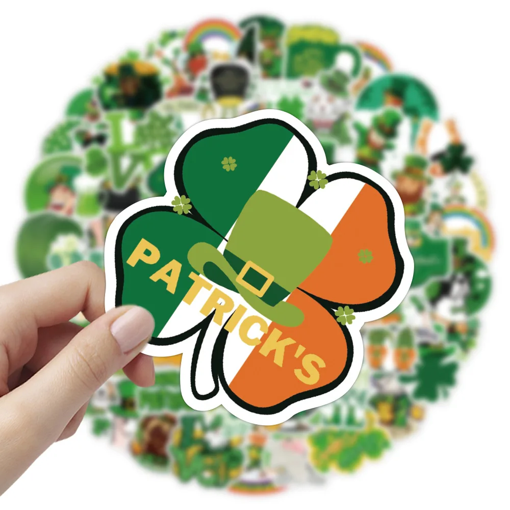 Stiker Hari St. Patrick Irlandia Stiker Alat Tulis Ponsel Bagasi Laptop Mobil Stiker Grafiti Tahan Air Hadiah Mainan - 2