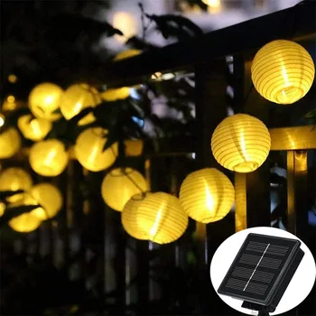 Tahan Air Lentera Tenaga Surya String Peri Lampu 6.5 M 30 LED Outdoor Garland Patio Lampu Tenaga Surya Lampu Natal untuk Dekorasi Taman