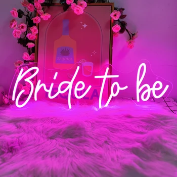Tanda Led Neon Pengantin Wanita Menjadi Tanda Neon Dekorasi Pernikahan untuk Kamar Tidur Pesta Dekorasi Bar Estetika Rumah Lampu Malam LED Neon Romantis