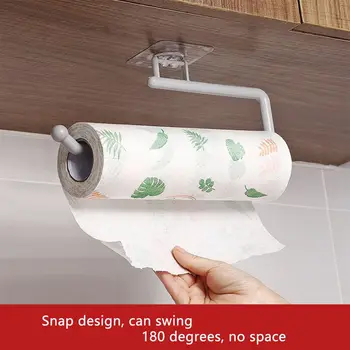 Tempat Kertas Toilet Dapat Disesuaikan Tempat Gulungan Toilet Dapur Berperekat Rak Plastik Handuk Kertas Wc untuk Penyimpanan Tisu Kamar Mandi