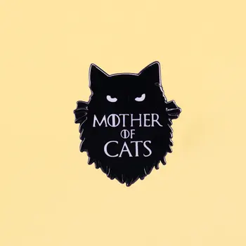 Terinspirasi Ibu dari Kucing Enamel Logam Lucu Kartun Bros Pria Wanita Fashion Perhiasan Hadiah Film Anime Topi Tas Kerah Lencana