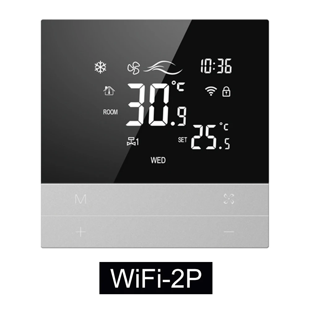Termostat AC Sentral Wifi Layar Sentuh Lcd Pengontrol Suhu Pintar Tuya untuk Google Home / Alexa / Yandex Alice - 3