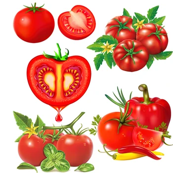 Tiga Ratels CO32 Tomat Buah Stiker Kue Dapur Kulkas Dekorasi Stiker
