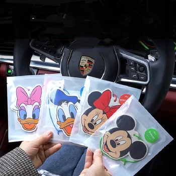 Tokoh Anime Disney Mickey Mouse Donald Duck Liontin Wangi Mobil Figur Aksi Kawaii Aksesori Mobil Dekorasi Hadiah Mainan Anak-anak