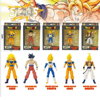 Tokoh Bola Naga Anime 13 Figur Aksi Goku Vegeta Sendi Bergerak Figurine Gogeta Super Saiyan Model Koleksi PVC Hadiah Mainan