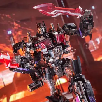 Transformers Optimus Prime Model Mainan Komandan Hitam Pisau Ganda Perisai Senjata Model Figur Prajurit Adikuasa Hadiah Mainan
