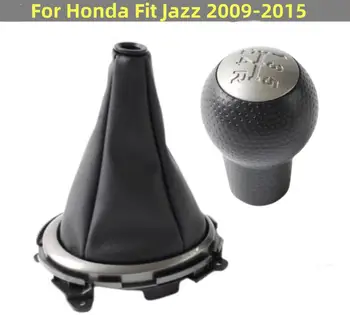 Tuas Kenop Pemindah Gigi Manual Penutup Boot Gaitor untuk Honda Fit Jazz 2009 2010 2011 2012 2013 2014 2015 Aksesori Gaya Mobil