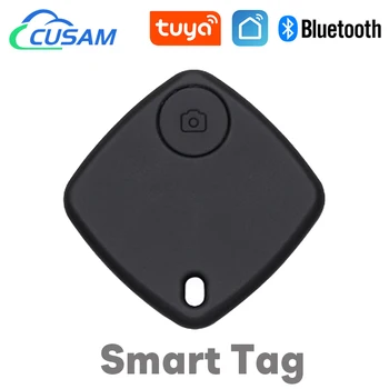 Tuya Tag Pintar Pelacak GPS Mini Tas Kunci Rekam Lokasi Pencari Hewan Peliharaan Anak Alarm Anti Hilang Bluetooth Nirkabel
