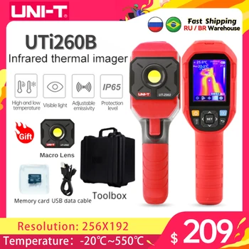 UNI-T UTi260B Pencitraan Termal Inframerah 256 x192 Termometer Pengujian Genggam Industri untuk Perbaikan Kamera Termal Pemanas Lantai