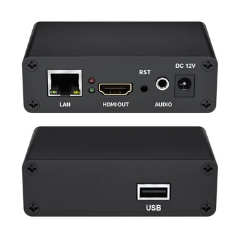 UNISHEEN JM1000 Aliran Biaya Rendah H. 265 H. 264 RTSP SRT RTSP Rtmp Pemutar Flash Disk USB Dekoder Video IP ke HDMI