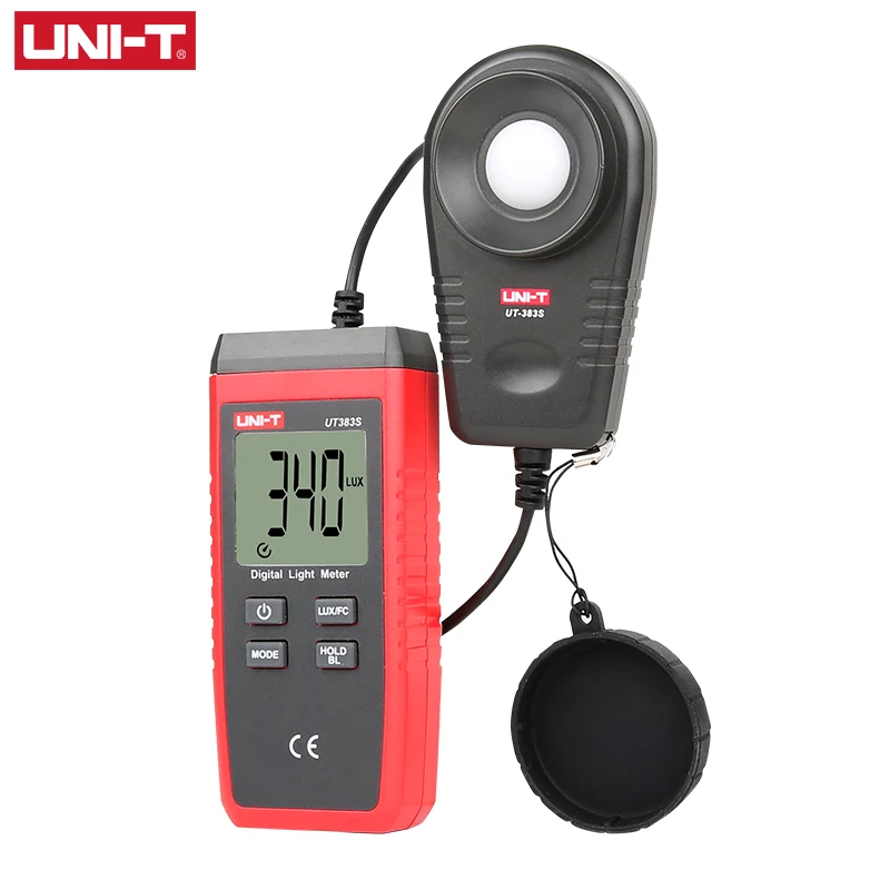 UNI-T UT383S Luxmeter Pengukur Cahaya Digital Genggam 199900 Lux FC Meter Luminometer Fotometer 3 Rentang Iluminometer Layar LCD - 0
