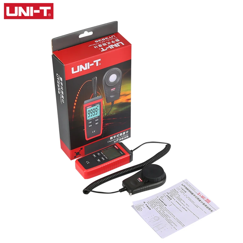 UNI-T UT383S Luxmeter Pengukur Cahaya Digital Genggam 199900 Lux FC Meter Luminometer Fotometer 3 Rentang Iluminometer Layar LCD - 3