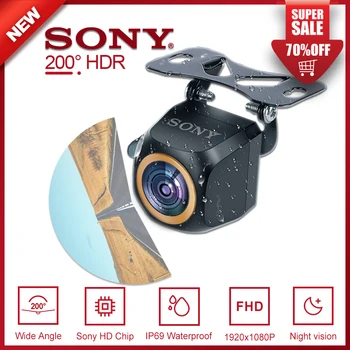 Untuk AHD 1920x1080P Kamera Tampak Belakang Mobil 200 Lens Fisheye Lensa Emas Full HDR Night Vision Kendaraan Belakang Mobil Mundur Kamera Depan