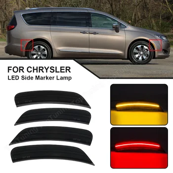 Untuk Chrysler Pacifica 2017-2022 Voyager 2020-2022 Lensa Bening Asap Amber / Merah Lampu Penanda Sisi Depan & Belakang LED Penuh