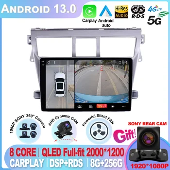 Untuk Toyota Vios Yaris 2007 2008 - 2012 9 Pemutar Video Multimedia Radio Stereo Mobil Inci Navigasi GPS Carplay Otomatis Android 13