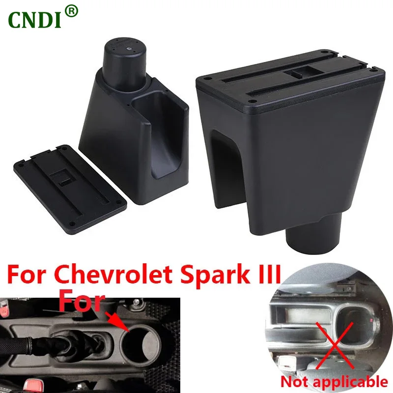 Untuk Kotak Sandaran Tangan Chevrolet Spark untuk Chevrolet Spark III Aveo T200 Kotak Penyimpanan Sandaran Tangan Mobil Aksesori Suku Cadang Interior Mobil - 1
