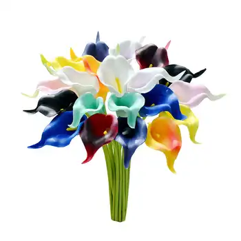 Warna-warni Bunga Calla Lily Buatan Manusia Hidup untuk Buket Pernikahan Pengantin DIY Hiasan Bunga Buatan Rumah Dekorasi