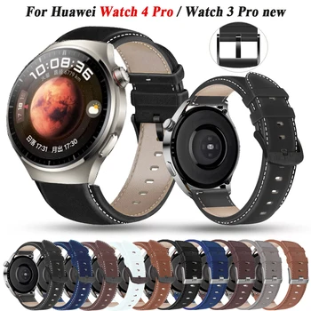 Watch4 Tali Olahraga Kulit 22mm untuk Huawei Watch 4 Pro GT 2 GT3 SE Gelang Jam Tangan Pintar 46mm Gelang Huawei GT2 Pro Correa