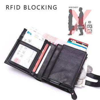 Weduoduo Gaya Baru Pemegang Kartu Kredit Pria dan Wanita Pemegang Kartu Anti RFID Dompet Kartu Multifungsi Casing Kartu Kapasitas Besar