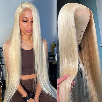Wig Depan Renda 613 Wig Depan Renda Pirang Madu 13x4 Wig Brasil 30 Inci untuk Wanita Wig Rambut Manusia Lurus Tulang Yang Dipetik Sebelumnya