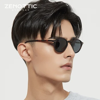 ZENOTTIC Fashion Kacamata Baca Matahari Bifokal untuk Pria Wanita Kacamata Presbiopia Bulat Kacamata Hitam UV400 Luar Ruangan dengan Dioptri