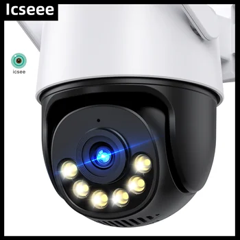 icsee Kamera Pengintai Wifi 4k Kamera Keamanan Mini Nirkabel Luar Ruangan Kamera web ip CCTV 8mp Kamera Malam AI Pelacakan Manusia Icseee