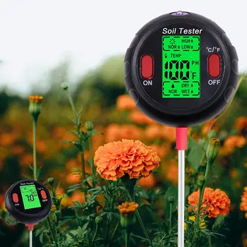 pH Soil Meter 3/4/5 in 1 PH Light Moisture Acidity Tester Penguji Tanah Kelembaban Alat Uji Tanah Tanaman untuk Bunga