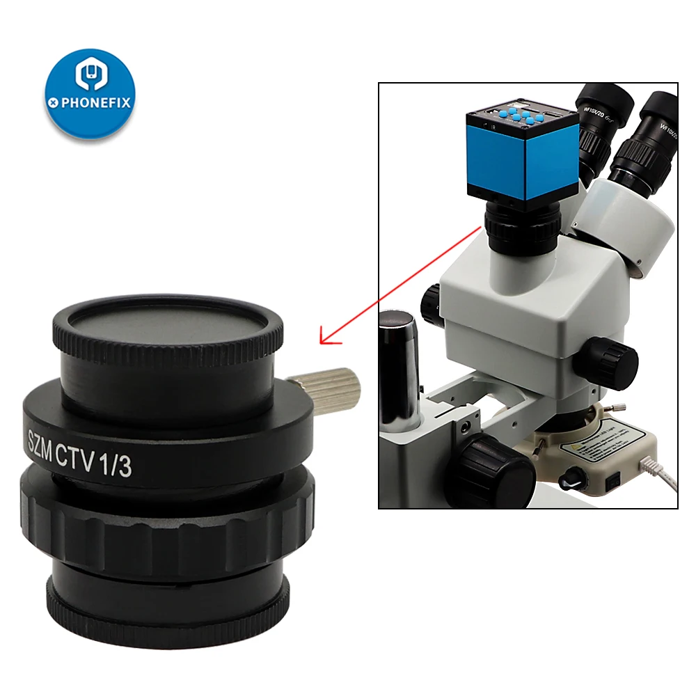0,3 X 0,5 X 0,35 x adaptor Lensa Dudukan-c TV1 / 2 1/3 Adaptor CTV untuk Lensa Fokus Trinokuler Mikroskop Digital Stereo Kamera VGA HDMI - 0